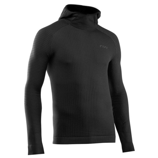 NORTHWAVE ROUTE KNIT HOODIE black | Термо суитчър NORTHWAVE ROUTE KNIT HOODIE black | Термо суитчър