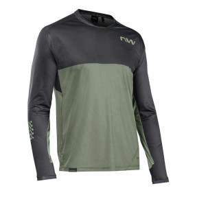NORTHWAVE EDGE LS JERSEY black/forest green | Вело джърси NORTHWAVE EDGE LS JERSEY black/forest green | Вело джърси