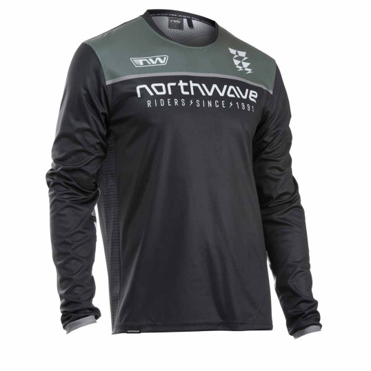 NORTHWAVE EDGE 2 black/dark grey | Мъжко МТБ джърси с дълъг ръкав за колелоездене