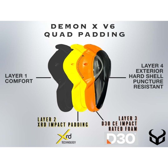 DEMON HYPER KNEE V5 D3O/XRD Black | Наколенки DEMON HYPER KNEE V5 D3O/XRD Black | Наколенки