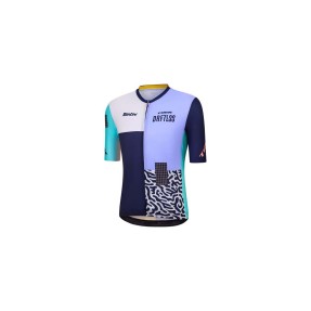 Вело джърси с къс ръкав Santini Trek Driftless Team Replica Dark Blue/Light Blue Вело джърси с къс ръкав Santini Trek Driftless Team Replica Dark Blue/Light Blue