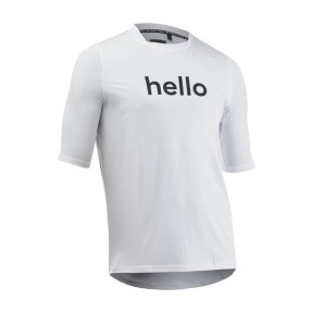 Вело джърси с къс ръкав NORTHWAVE BOMB HELLO GOODBYE JERSEY SHORT SLEEVE white
