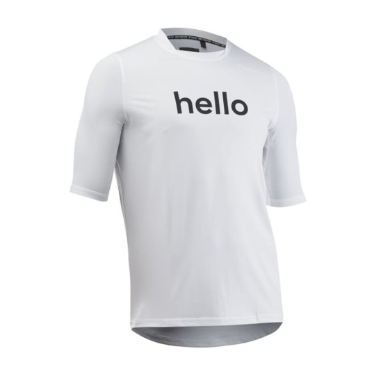 Вело джърси с къс ръкав NORTHWAVE BOMB HELLO GOODBYE JERSEY SHORT SLEEVE white
