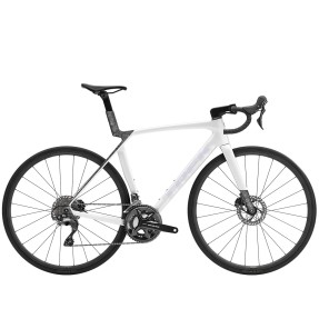 2026 TREK MADONE SL 5 Gloss Crystal White/Matte Deep Smoke | Състезателен шосеен карбонов велосипед